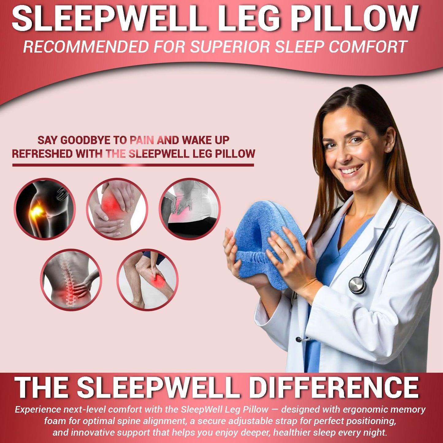 SleepWell Leg Pillow